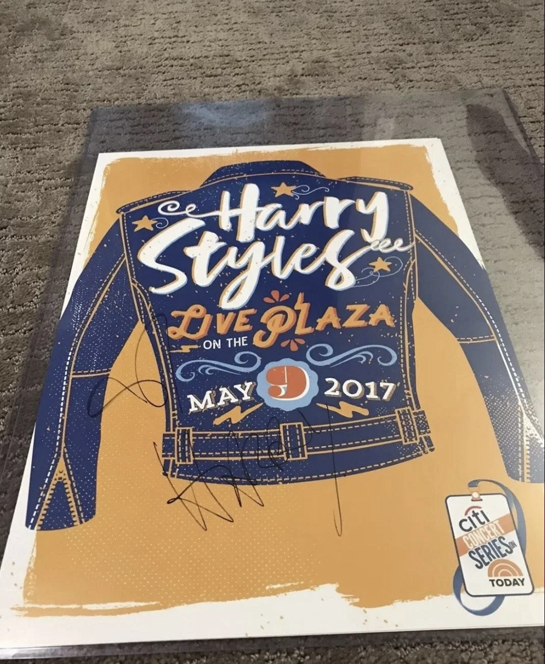 Harry Styles Signed Lithograph Poster + Autographed Fine Line Vinyl Photo Rare, изображение 4