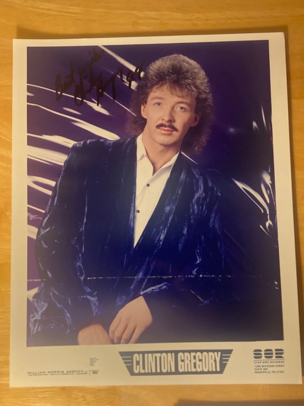 Hand SIGNED Clinton Gregory 8x10 Agency Press Photo - SOR Step One Records, image 2