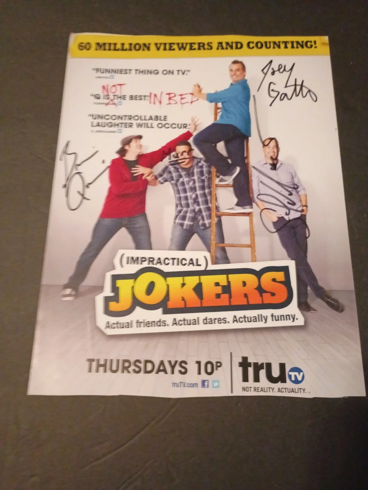Joe Gatto, Murr, Sal Vulcano, Brian Quinn — IMPRACTICAL JOKERS (Joe,Q,Murr,Sal) Signed Autographed 8x11 Photo