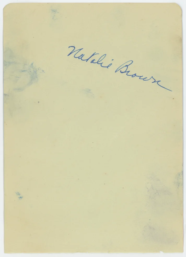 Tom Berenger — Natalie Draper Brown Autographed Signed Album Page AMCo COA 25043