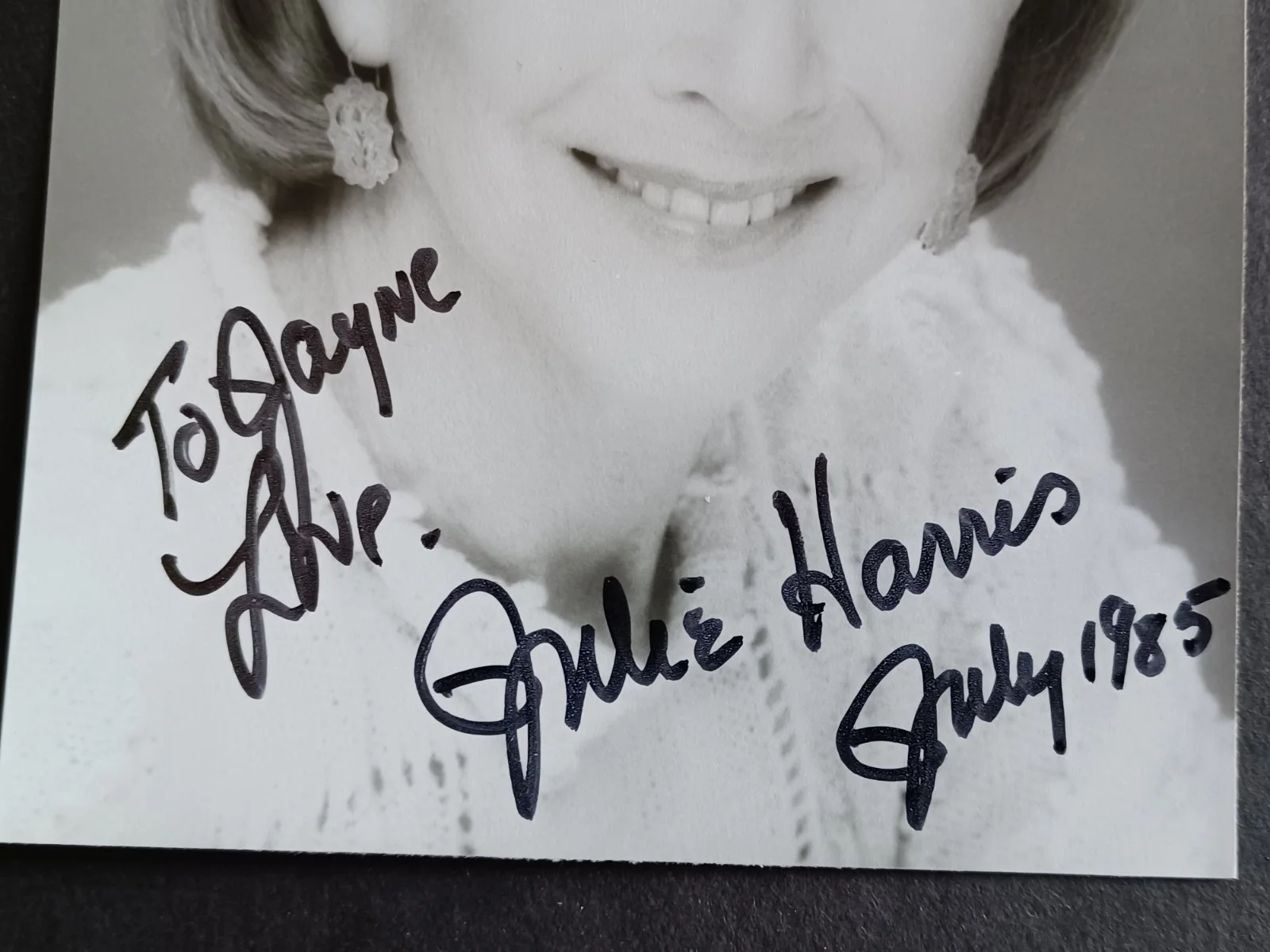Julie Harris (d. 2013) Signed 4.25" x 6" Photo - East of Eden, The Haunting, изображение 2
