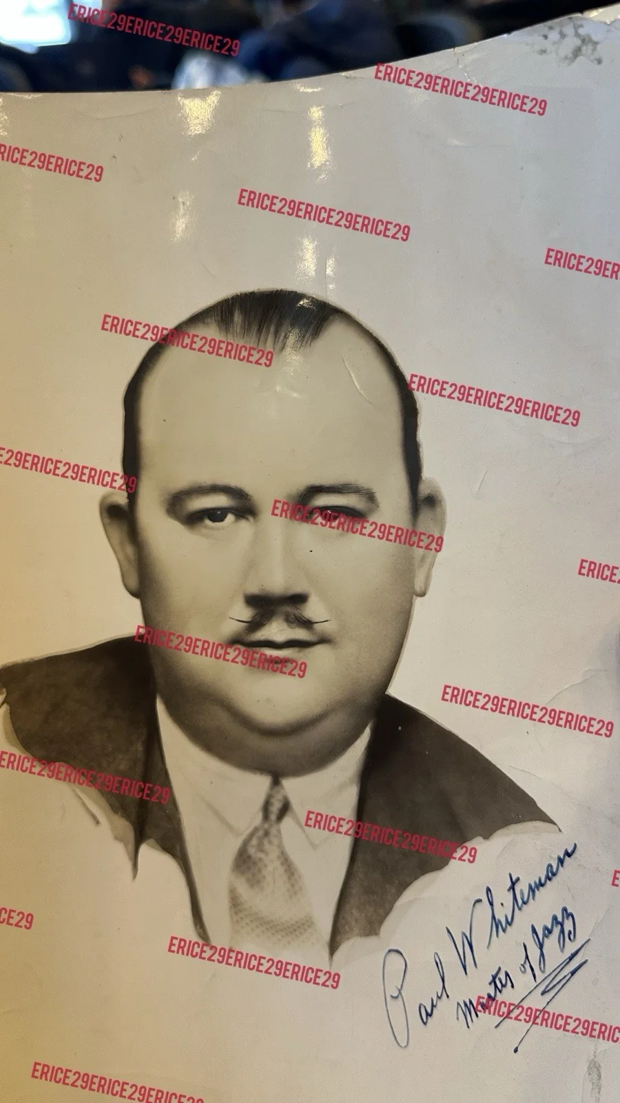 Paul Whiteman Master Of Jazz SIGNED Publicity Photograph Bandleader Composer, изображение 2