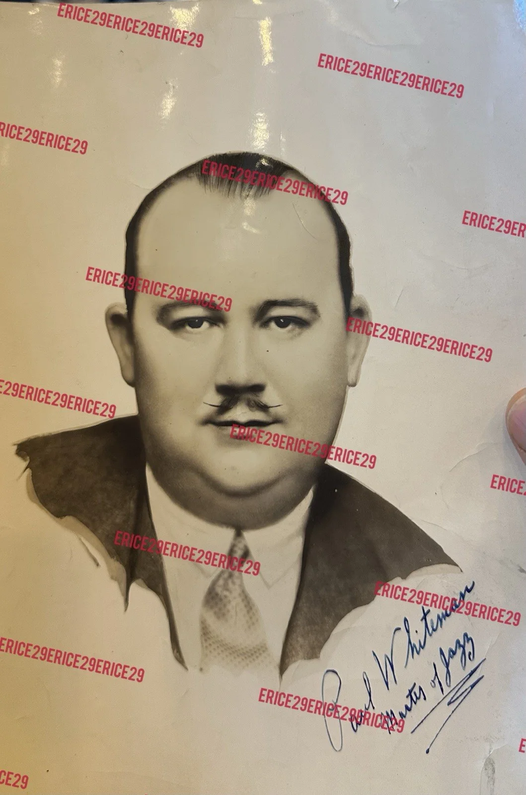 Paul Whiteman Master Of Jazz SIGNED Publicity Photograph Bandleader Composer, изображение 3