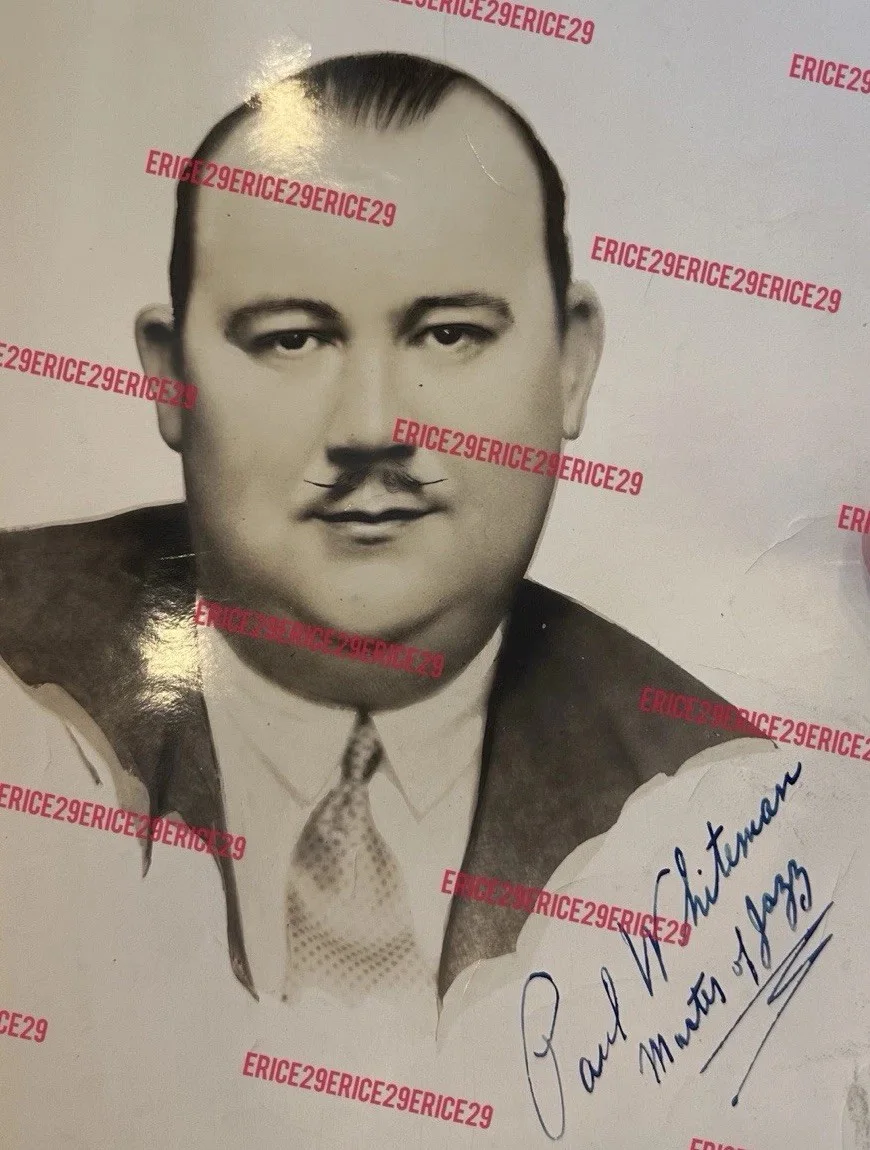 Paul Whiteman Master Of Jazz SIGNED Publicity Photograph Bandleader Composer, изображение 5