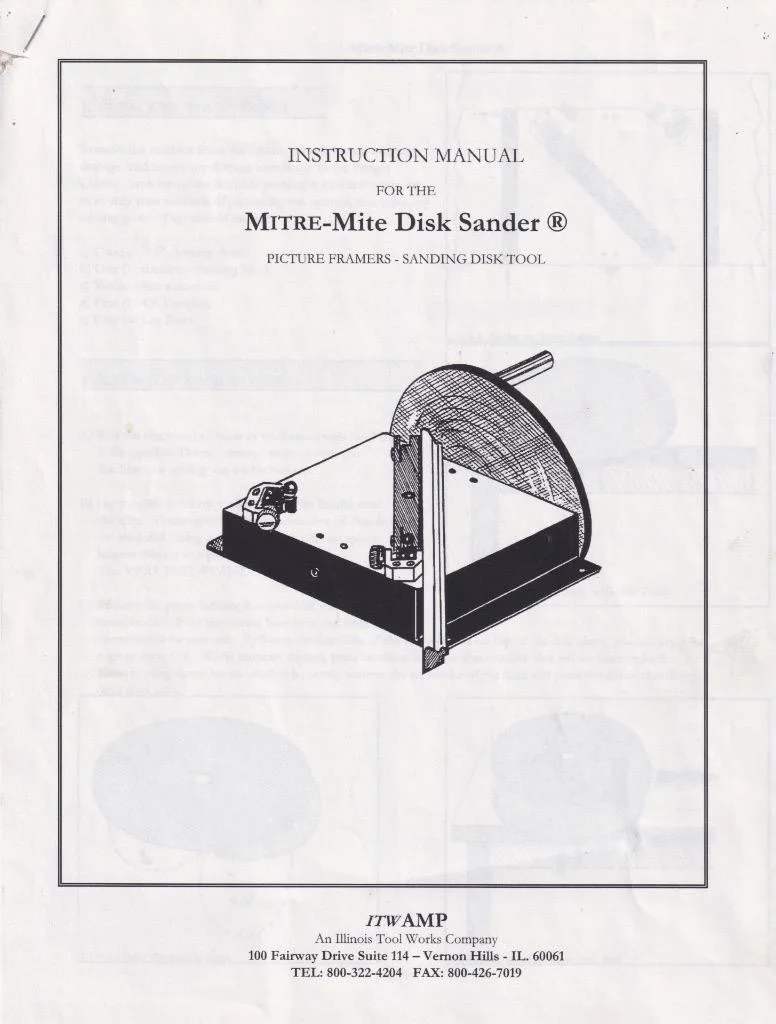 ITW AMP MITRE-DISK SANDER FOR YOUR FRAME SHOP TRUE YOUR MITRE CUTS "GREAT TOOL", image 5
