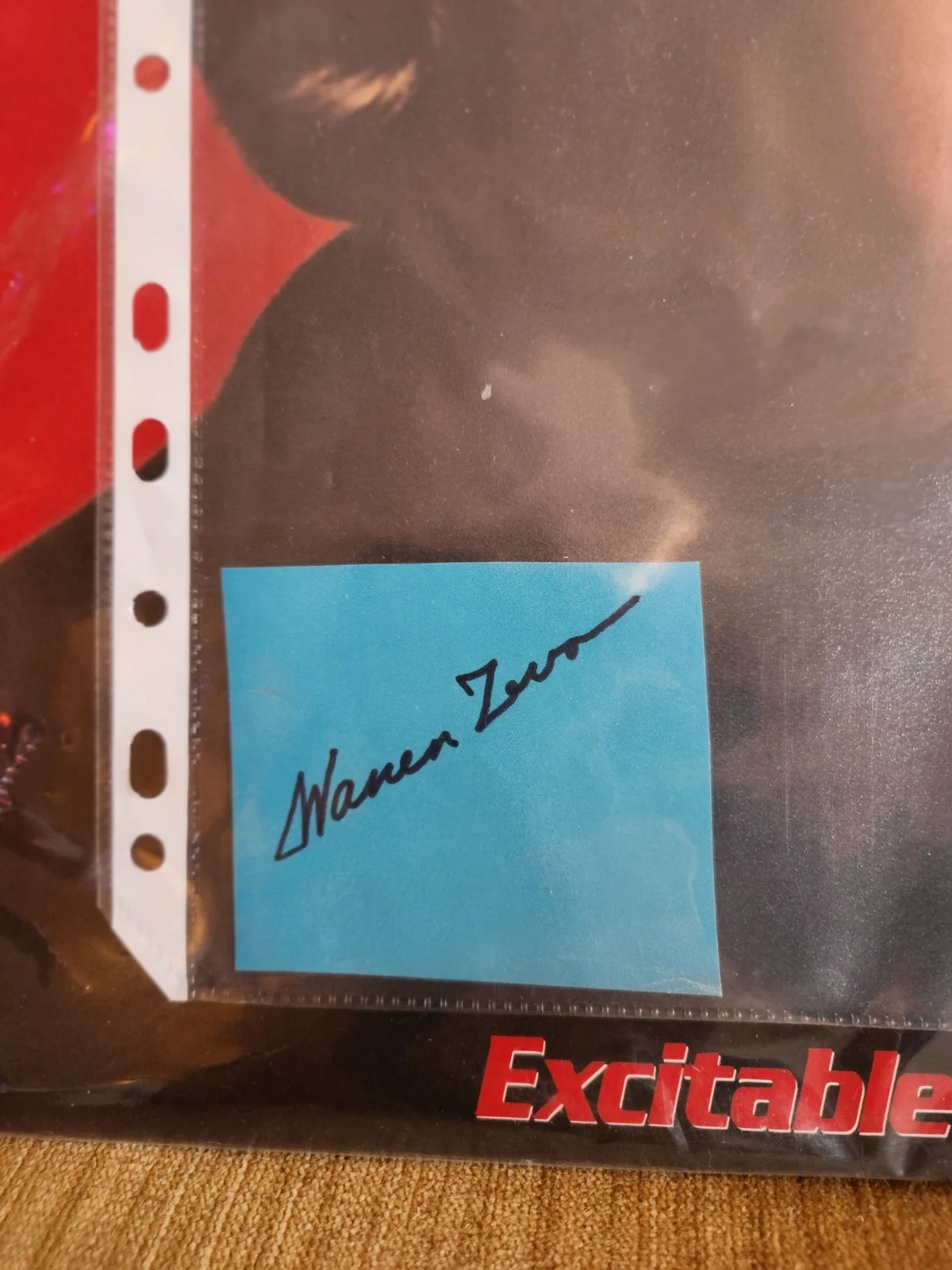 WARREN ZEVON SIGNED PAPER PLUS LP, image 2