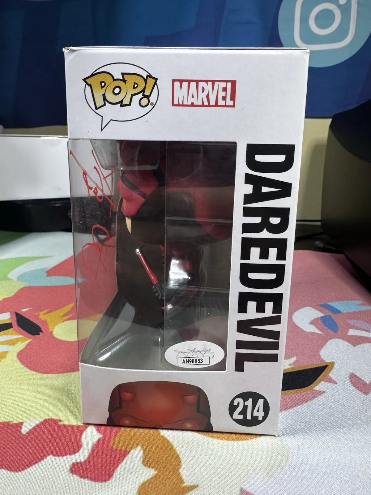 Charlie Cox Autographed Marvel "Daredevil" Funko Pop JSA Authenticated, image 2