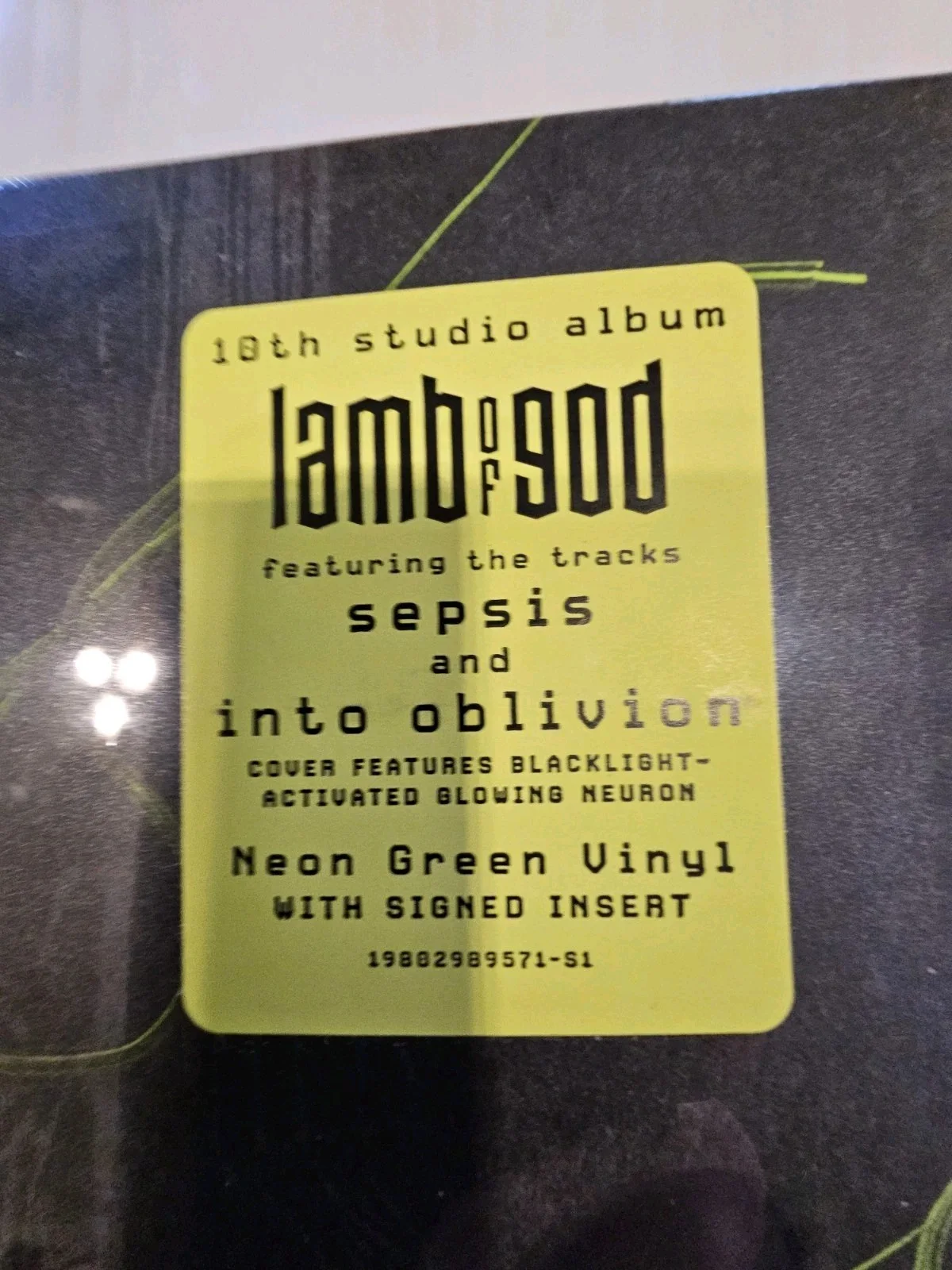 Lamb of God - Into Oblivion (Signed Insert) (New/Wrapped) (2026 NeonGreen Vinyl), image 2