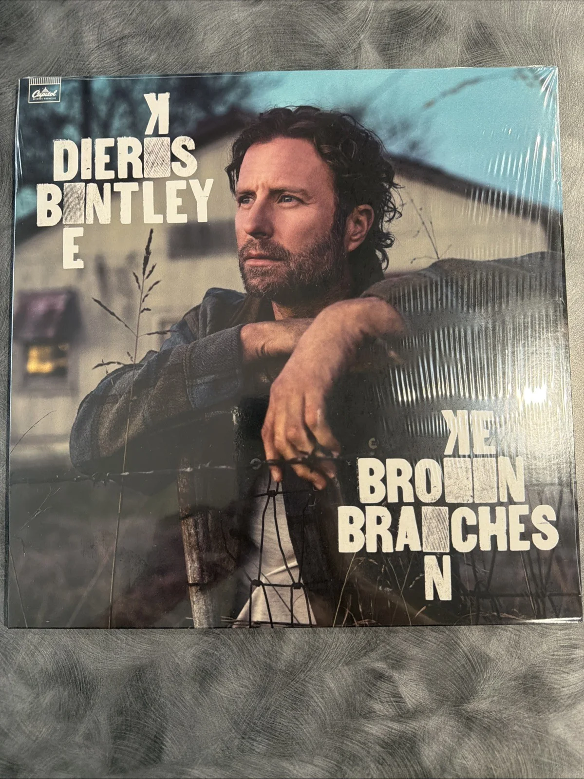 DIERKS BENTLEY Signed Autographed LP Insert "The Broken Branches" Blue Vinyl JSA, image 2