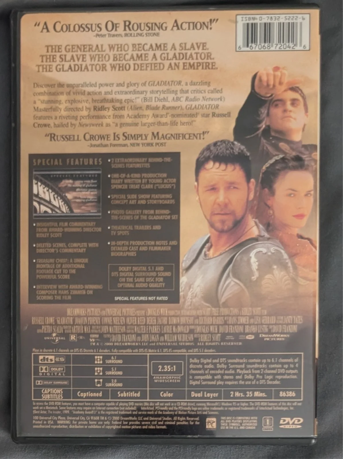 Ridley Scott — RIDLEY SCOTT signed autograph GLADIATOR dvd cover, image 3