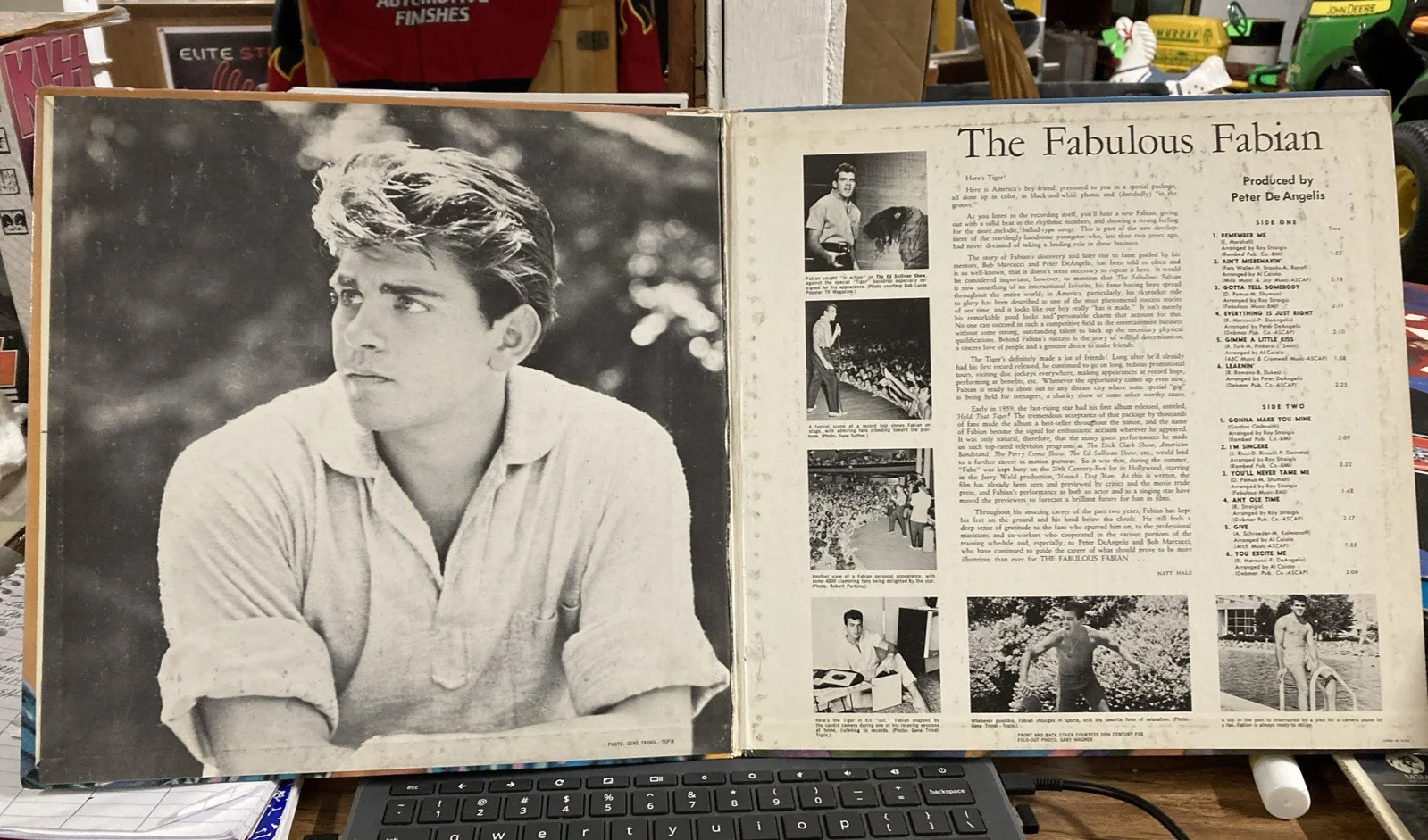 FABIAN AUTHENTIC AUTOGRAPHED ALBUM COVER, image 3