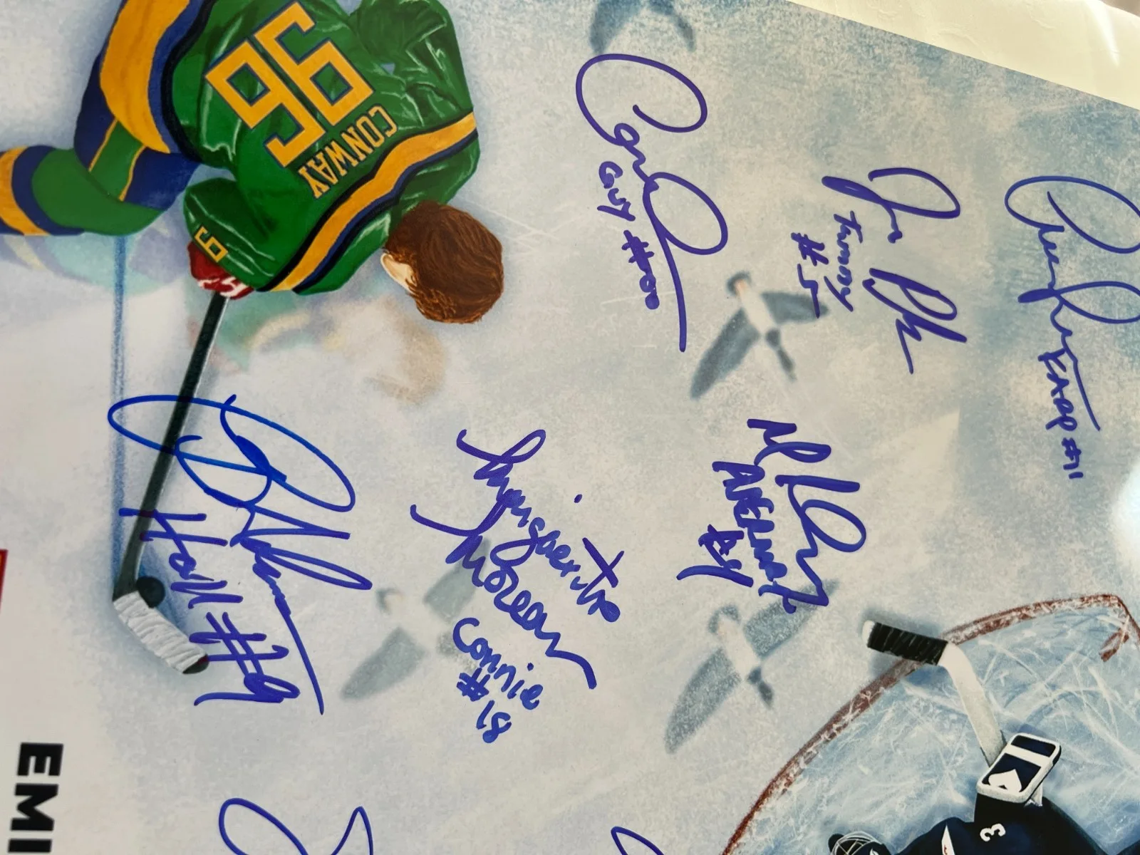 The Mighty Ducks signed 11x17 Photo signed by 9 cast members Beckett, image 3