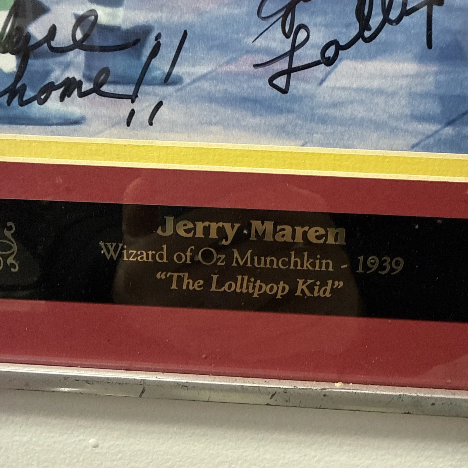 Jerry Maren Lollipop Kid — WIZARD OF OZ MUNCHKIN "LOLLIPOP KID" - SIGNED PHOTO In 2004 by Jerry Maren, изображение 4