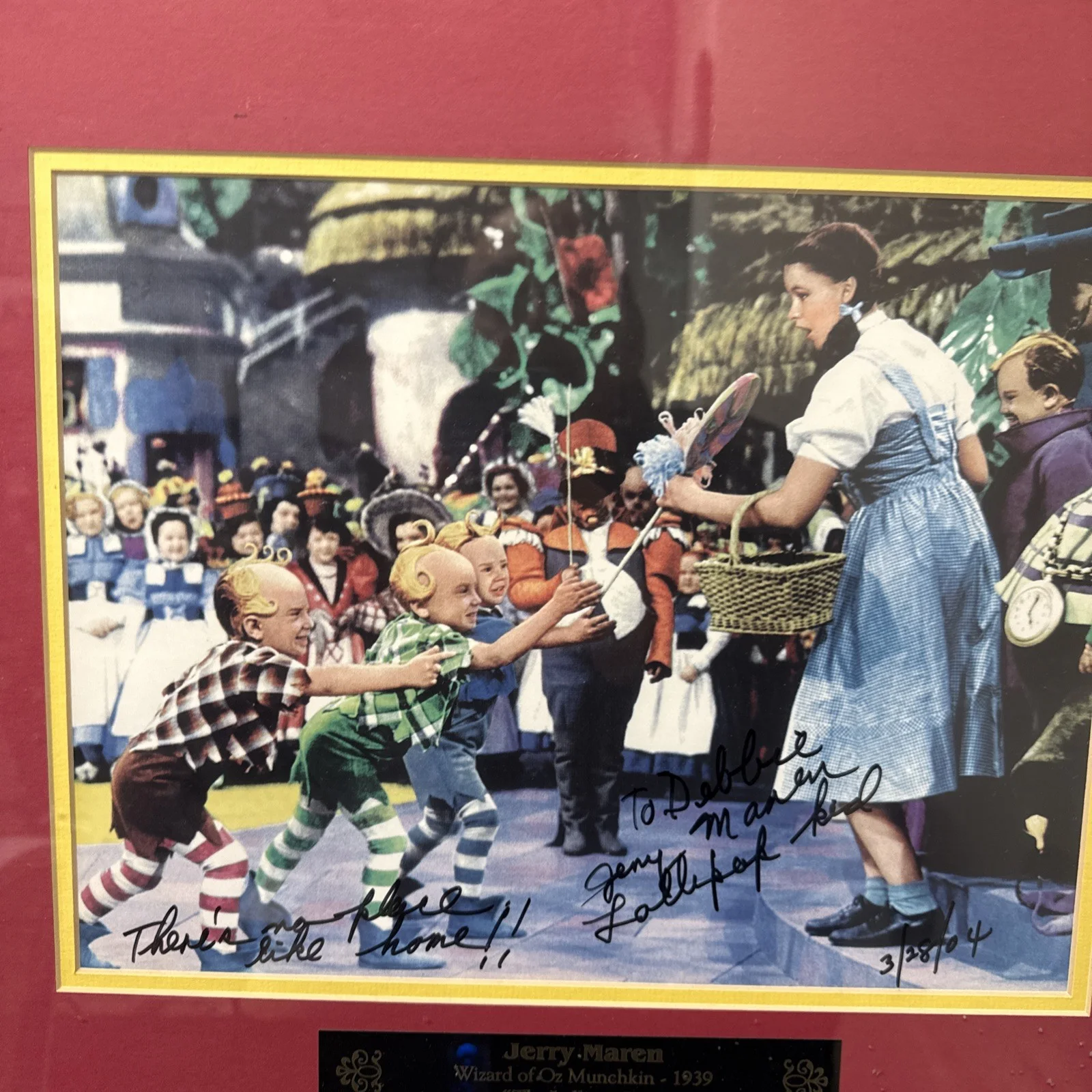 Jerry Maren Lollipop Kid — WIZARD OF OZ MUNCHKIN "LOLLIPOP KID" - SIGNED PHOTO In 2004 by Jerry Maren, изображение 5