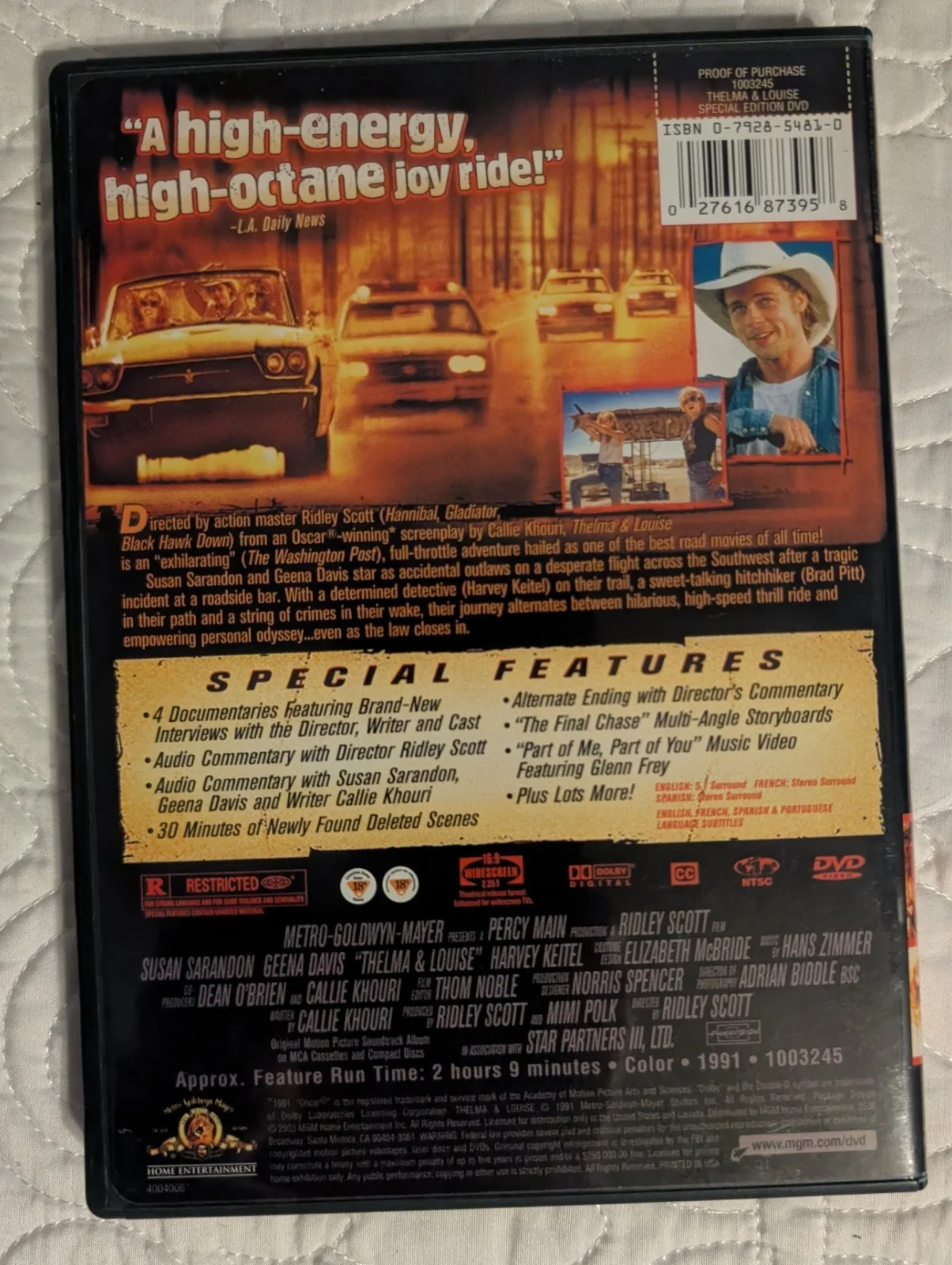 Susan Sarandon — SUSAN SARANDON signed autograph THELMA and LOUISE dvd cover, изображение 3