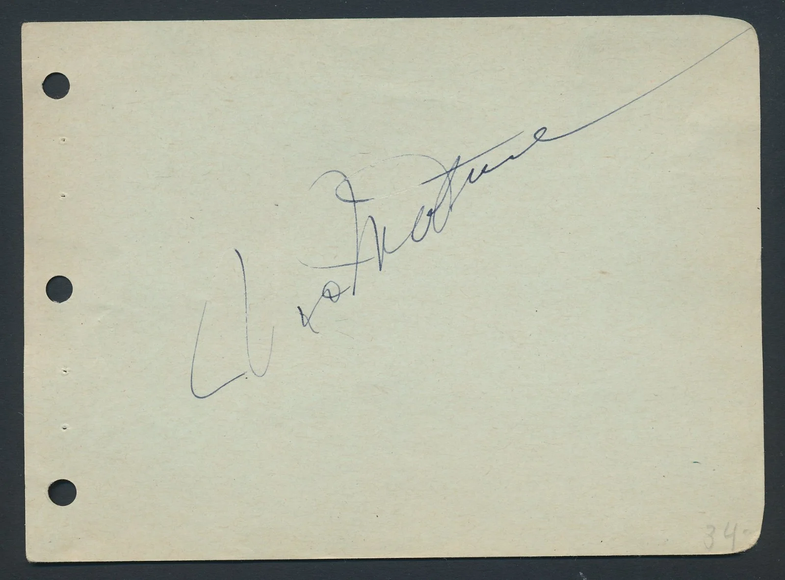Victor Mature - 1940's Signed Album Page w/ Modern Photo - Autograph, изображение 2