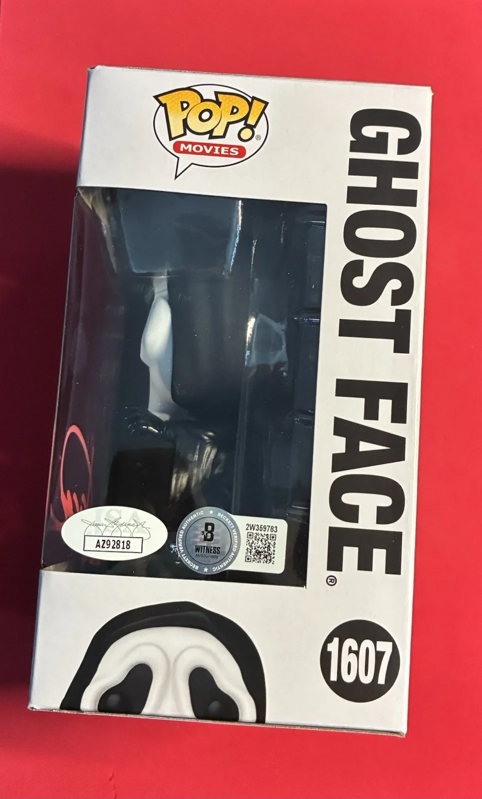 Jack Quaid — Jack Quaid Signed Ghost Face Funko #1607 Scream -JSA - Free Shipping/Hardstack, image 2