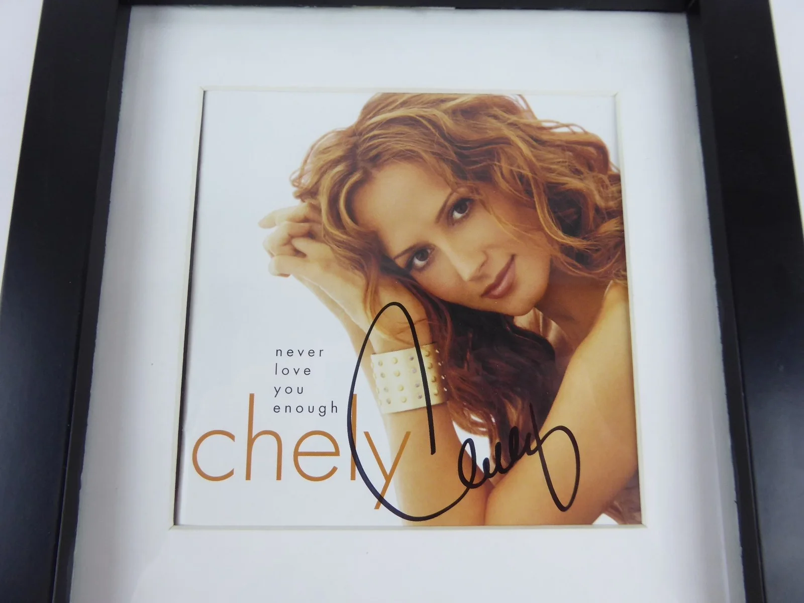 Chely Wright Signed CD Cover Never Love You Enough Framed Matted Autographed, image 2