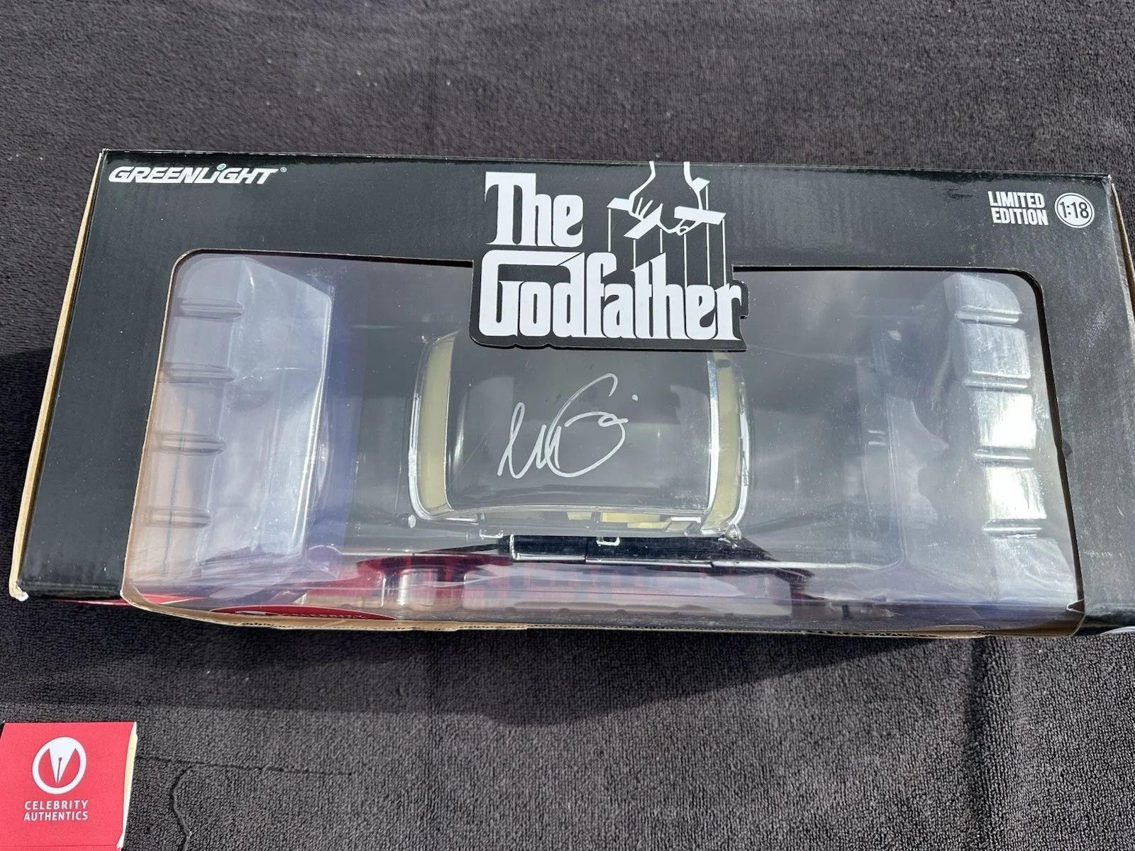 Al Pacino — Al Pacino The Godfather Signed 1955 Cadillac LE 1:18 Scale Die Cast Car CA COA, image 3