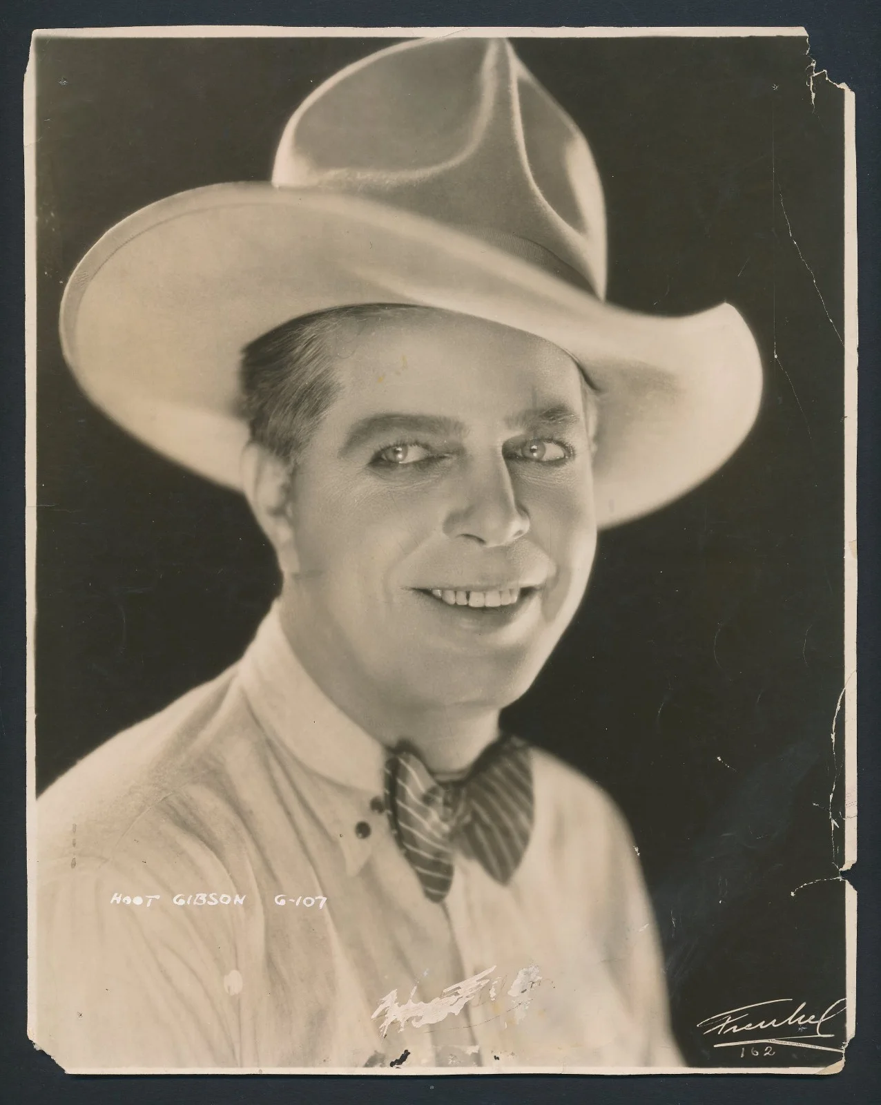 Hoot Gibson - 1940's Signed Album Page w/ Orig. 1930 Cowboy Still - d. 1962, изображение 5