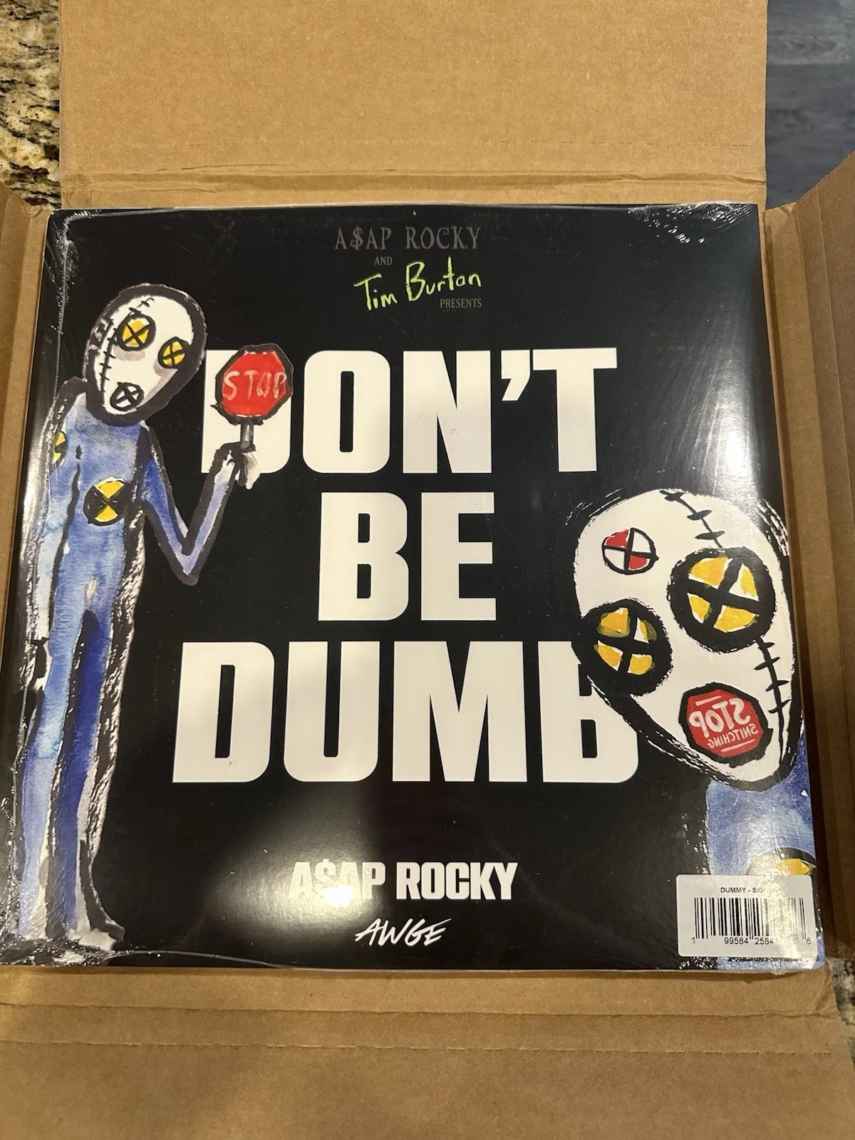 DUMMY SIGNED 2 DISC VINYL LP SIGNED INSERT BY ASAP ROCKY DONT BE DUMB IN HAND, image 2