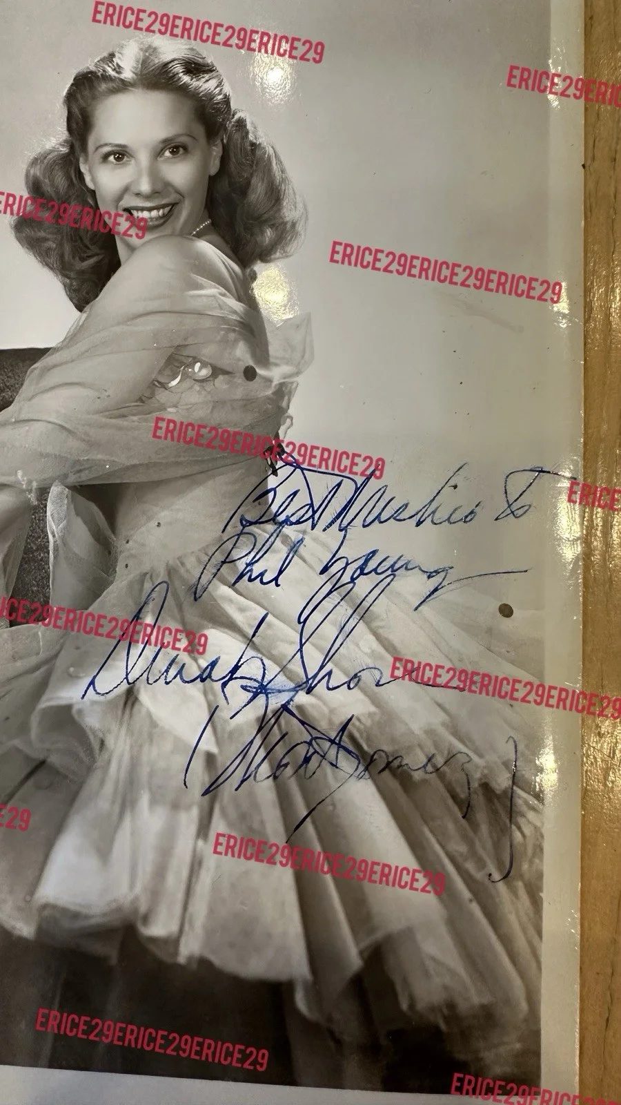 Dinah Shore — Dinah Shore SIGNED 1940s Publicity Photo Autograph Hollywood Singer TV Star, изображение 3