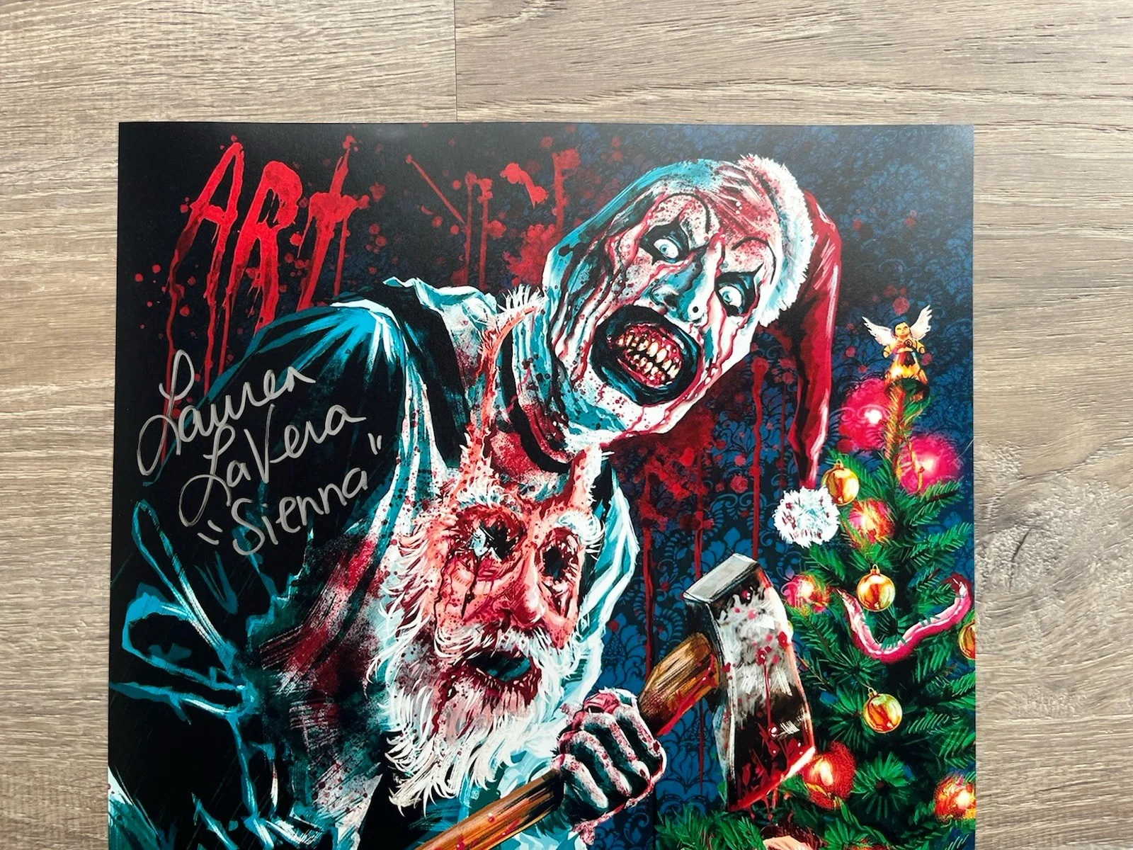 Lauren LaVera — Lauren LaVera Signed Terrifier 3 11x17 Photo JSA COA Sienna Art The Clown Horror, изображение 3