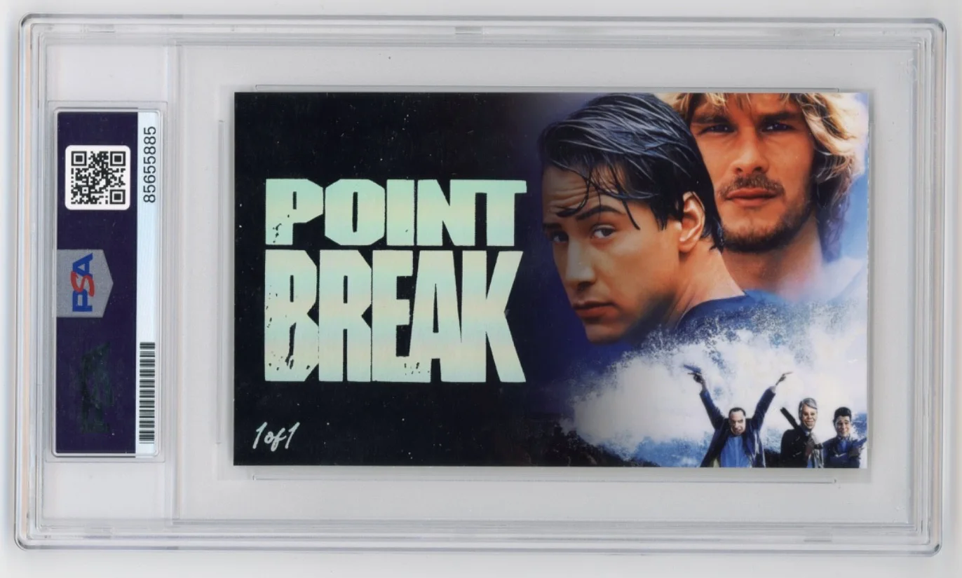 Keanu Reeves — Keanu Reeves Signed Cut Custom Point Break Johnny Utah 3x5 Card PSA DNA AUTO, изображение 2