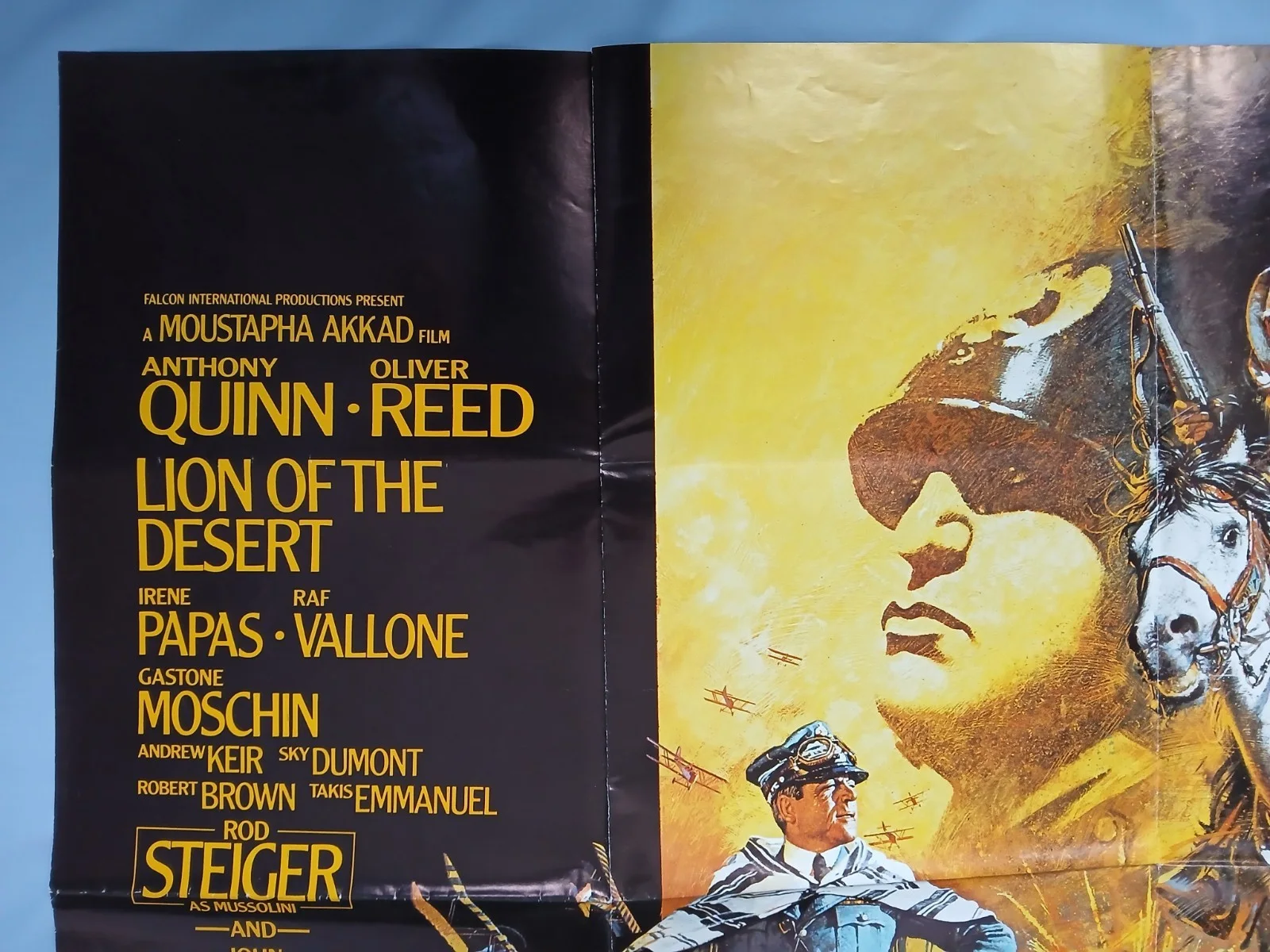 LION OF THE DESERT (1980)original quad poster Anthony Quinn,Oliver Reed -Bysouth, изображение 3