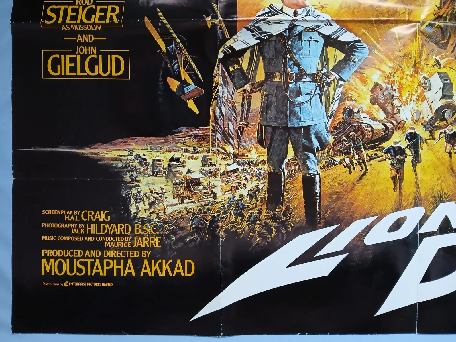 LION OF THE DESERT (1980)original quad poster Anthony Quinn,Oliver Reed -Bysouth, изображение 4