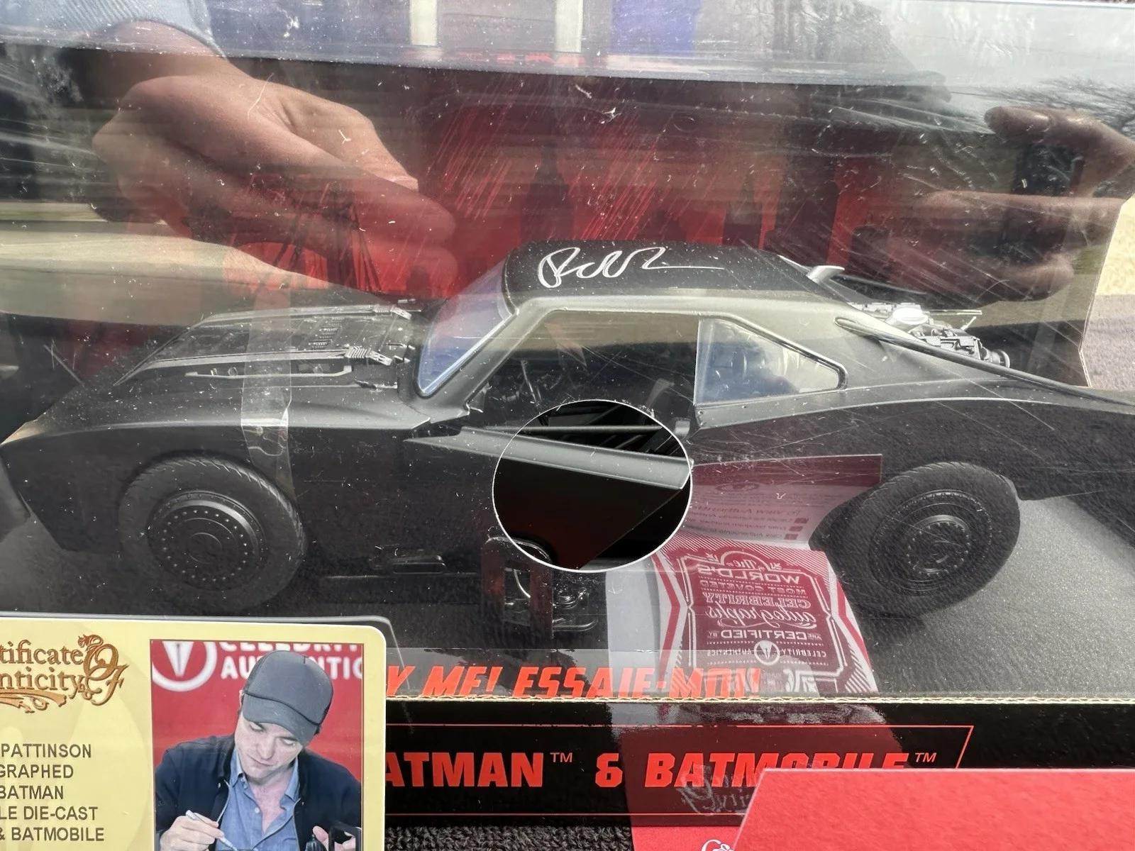 Robert Pattinson — Robert Pattinson Autographed Jada 2022 The Batman 1:18 Scale Die-Cast Batmobile, image 3