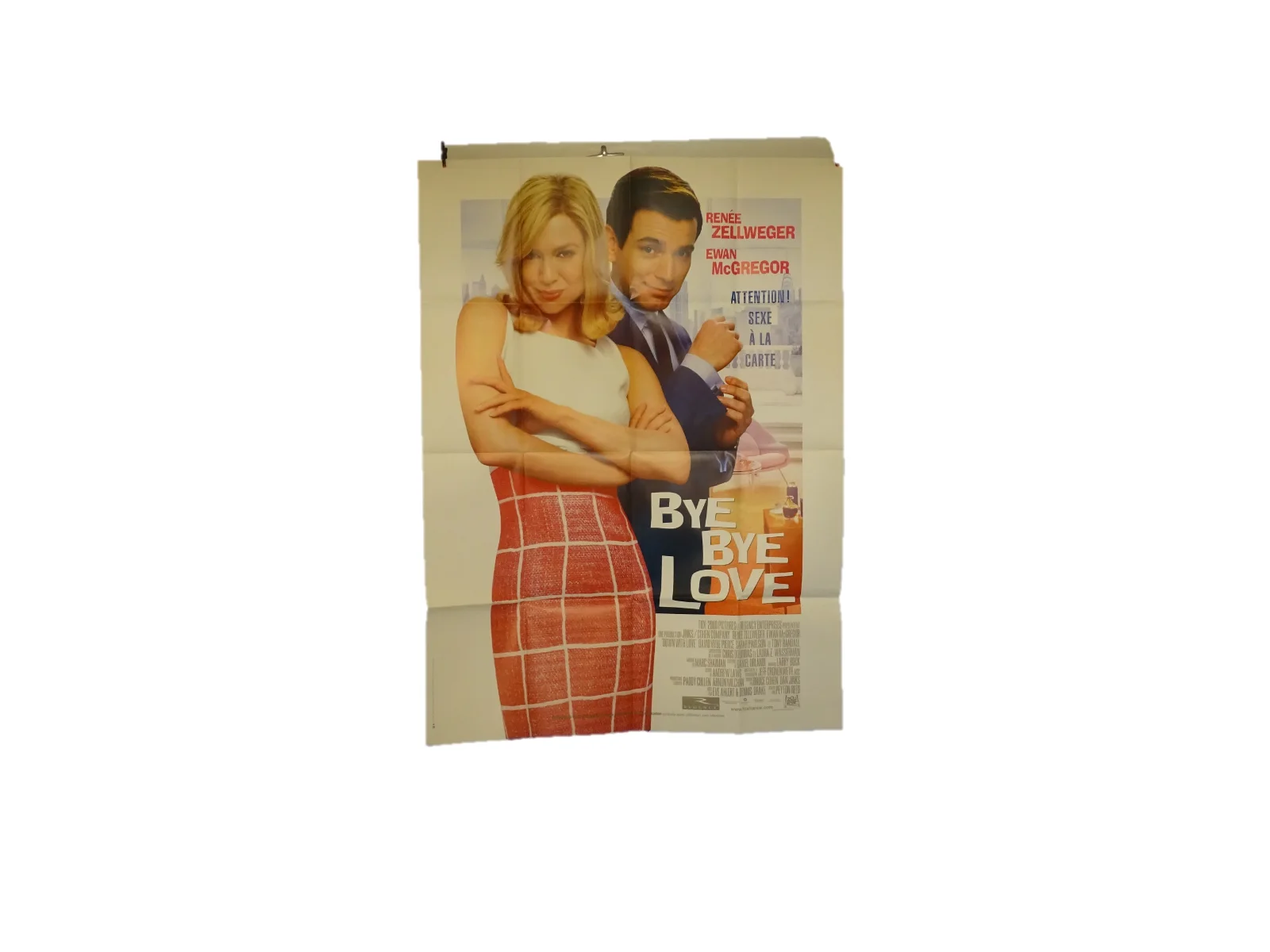 Original French film poster Bye Bye Love Ewan McGregor Renee Zellweger 2003 art, изображение 5