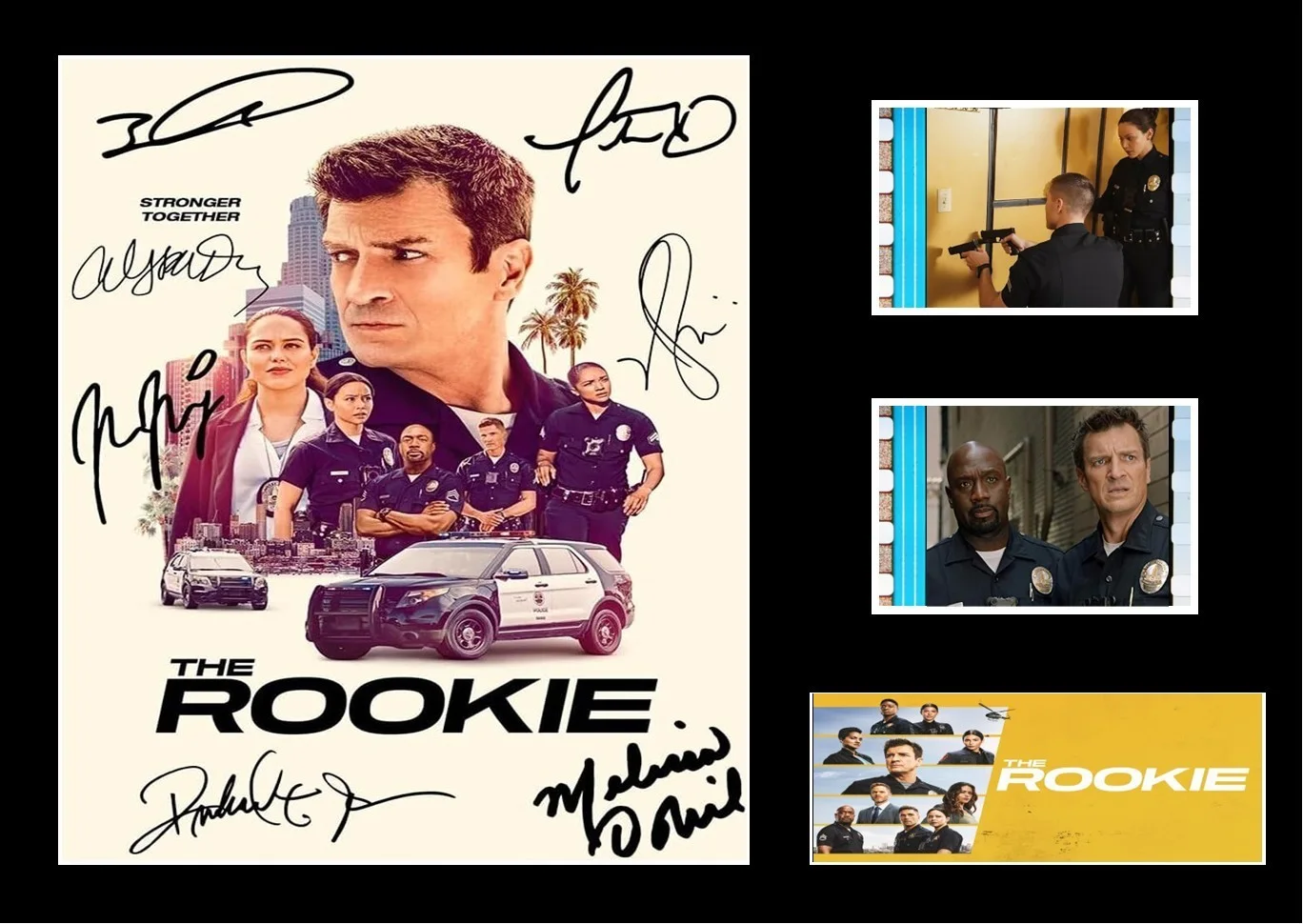 The Rookie Tv Show Film Cell Signed Stunning Display With COA, image 3