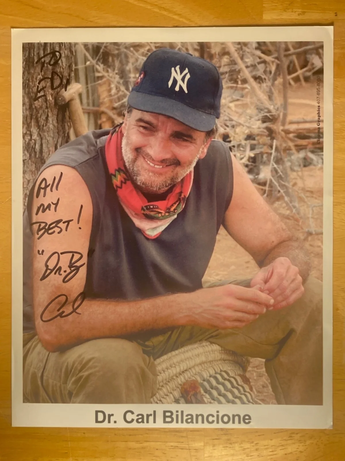 Hand SIGNED Dr Carl Bilancione 8x10 Photo - Survivor TV Show Contestant, изображение 2