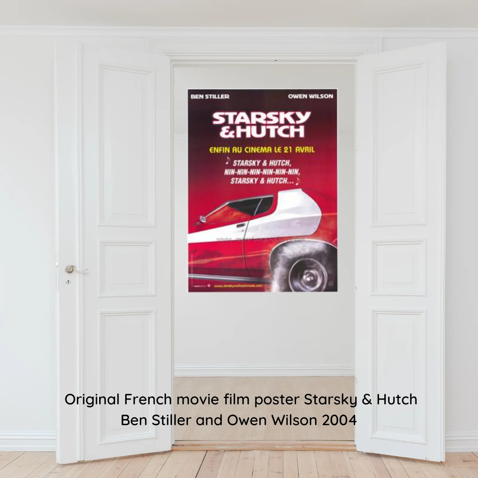 Starsky and Hutch car 2004 original French film poster Ben Stiller Owen Wilson, изображение 3