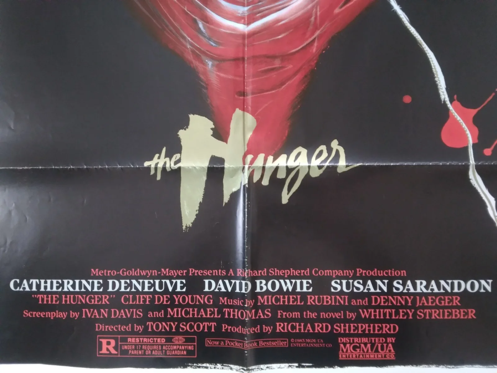 The Hunger original movie 1983 poster US one sheet, изображение 2