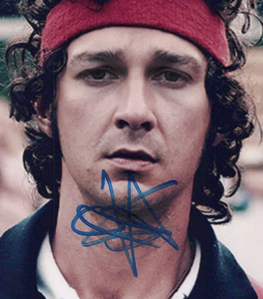 SHIA LaBEOUF — Shia LaBeouf signed "BORG VS McENROE" 8x10 Photo a TRANSFORMERS Disturbia ACOA, изображение 4