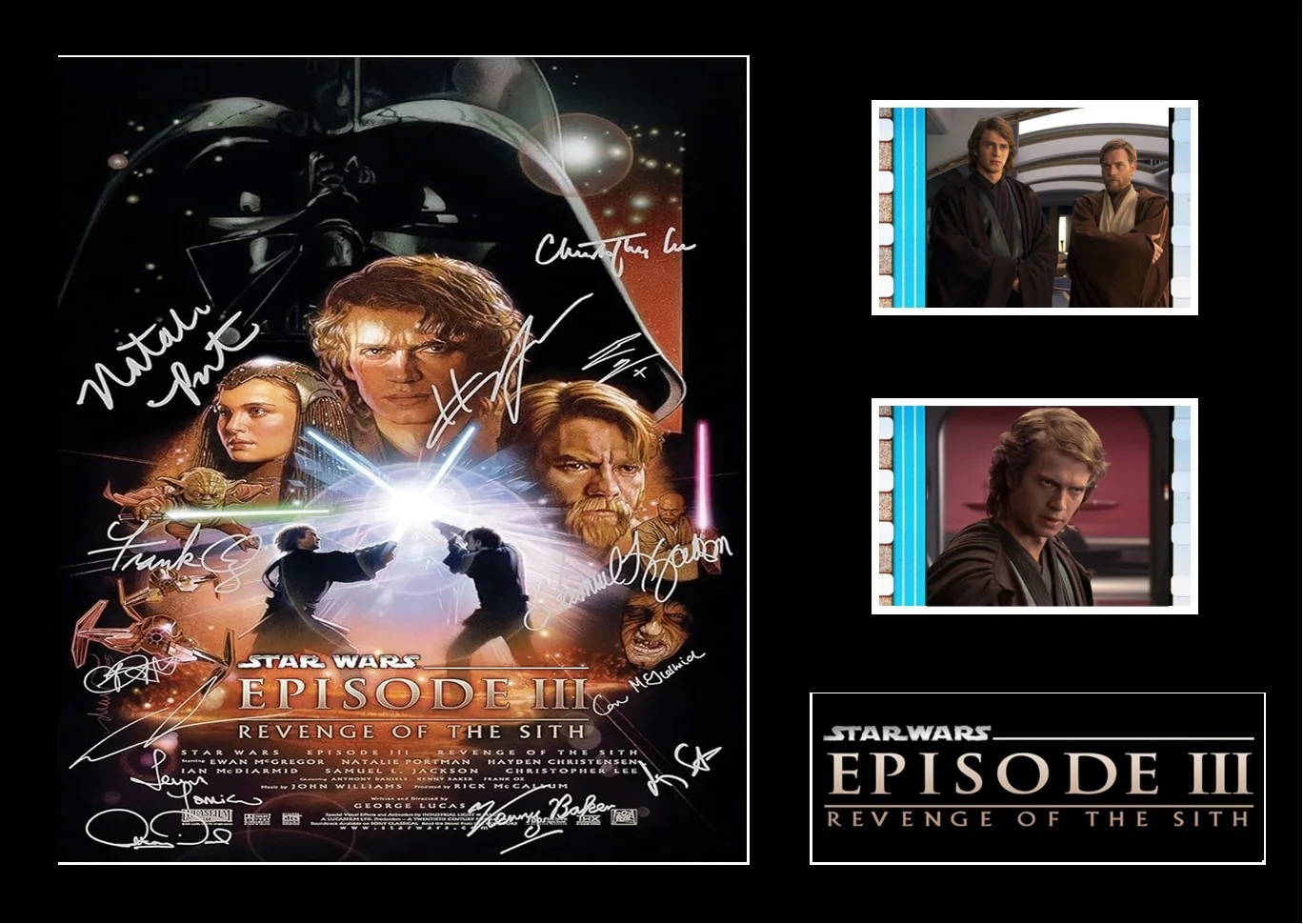 Star Wars Revenge of the Sith Film Cell Signed Stunning Display With COA, image 3