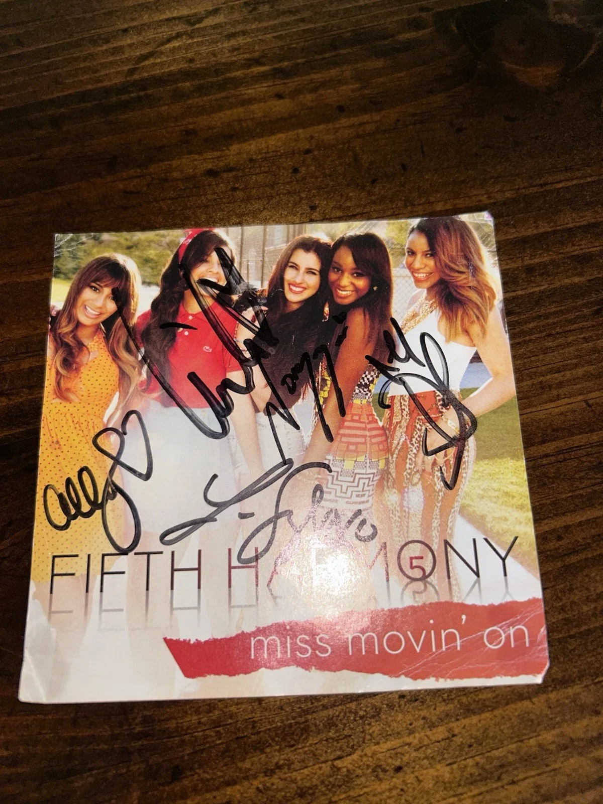 Autographed Fifth Harmony Miss Movin' On Signed CD COVER ONLY Rare, изображение 3