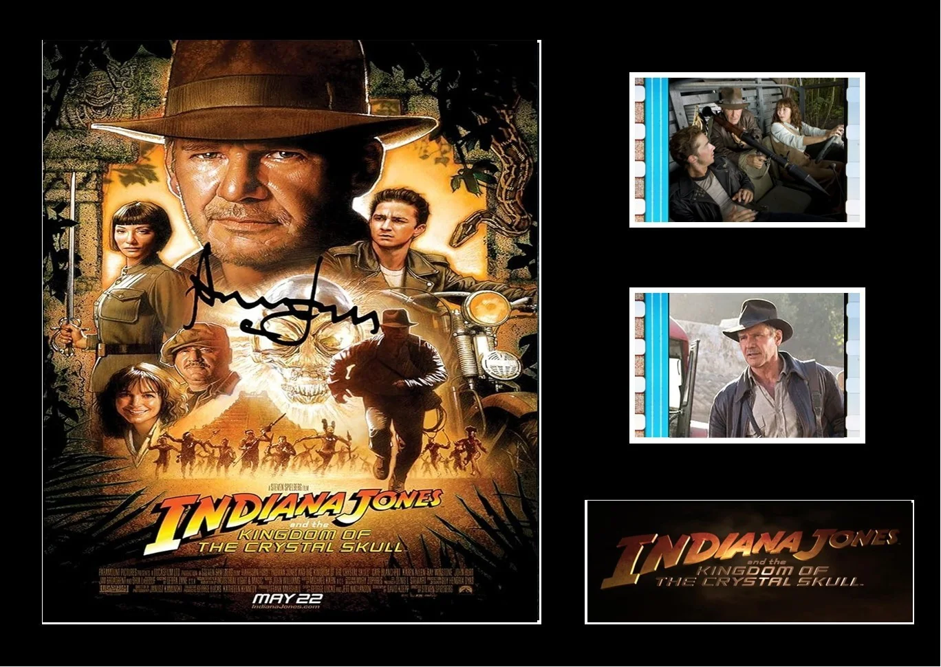 Kingdom of the Crystal Skull Film Cell Signed Stunning Display With COA, изображение 3