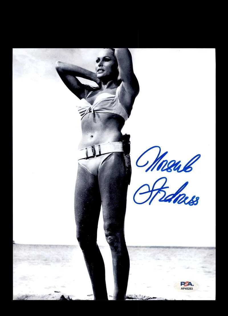 Ursula Andress — Ursula Andress PSA DNA Signed 8x10 Photo Autograph James Bond