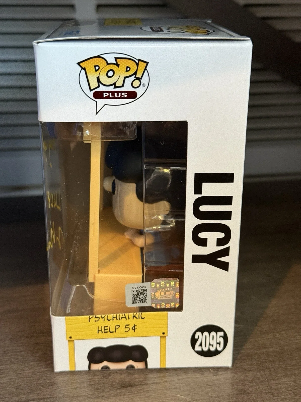 Melanie Kohn Autographed Lucy Peanuts Funko Pop Plus #2095 OCCM “Pay Up” Quote, изображение 5