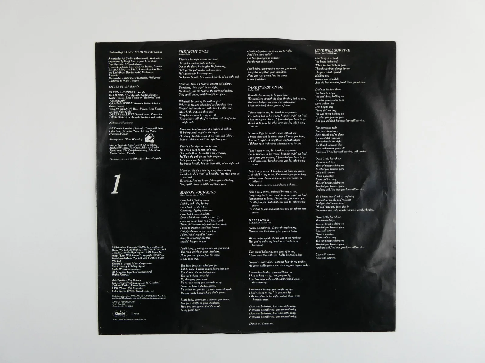 Wayne Nelson Signed Time Exposure 12" LP Album Cover W/ Album Little River Band, изображение 5