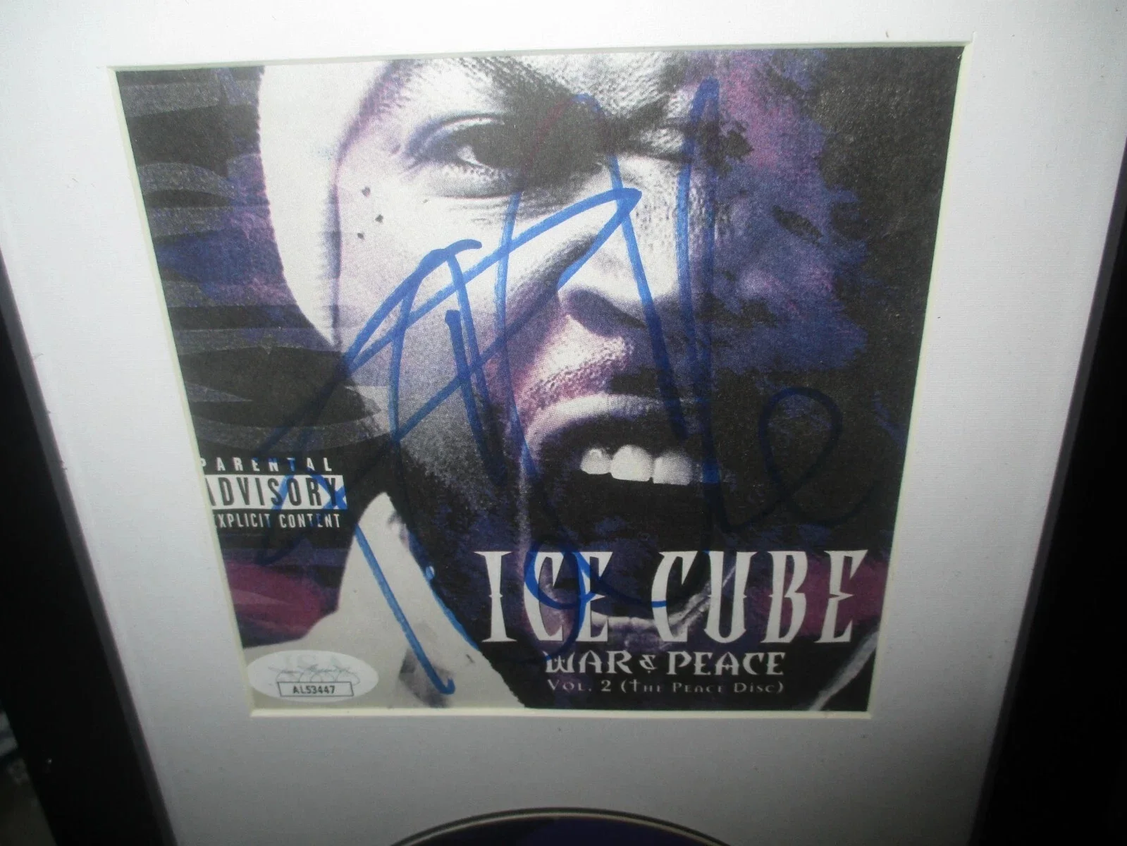ICE CUBE (NWA) AUTHENTIC AUTOGRAPHED/SIGNED WAR & PEACE CD VOL.2 JSA CERTIFIED, image 2