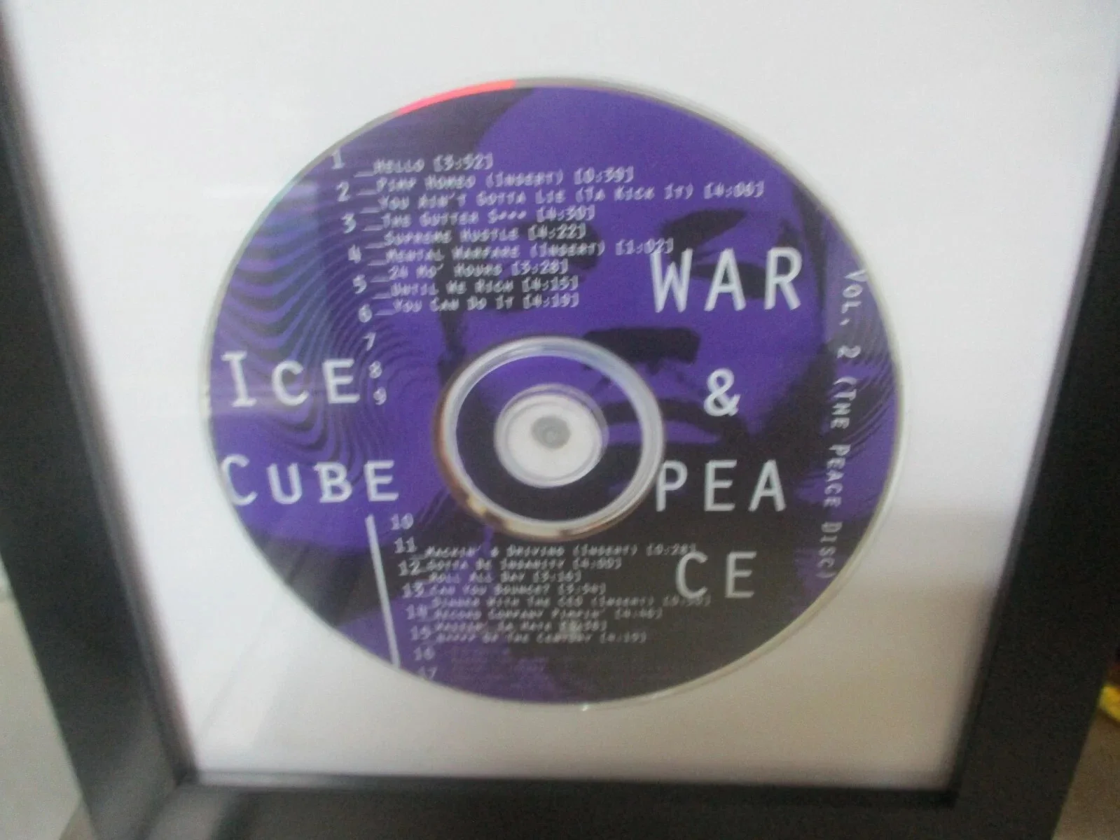 ICE CUBE (NWA) AUTHENTIC AUTOGRAPHED/SIGNED WAR & PEACE CD VOL.2 JSA CERTIFIED, image 4