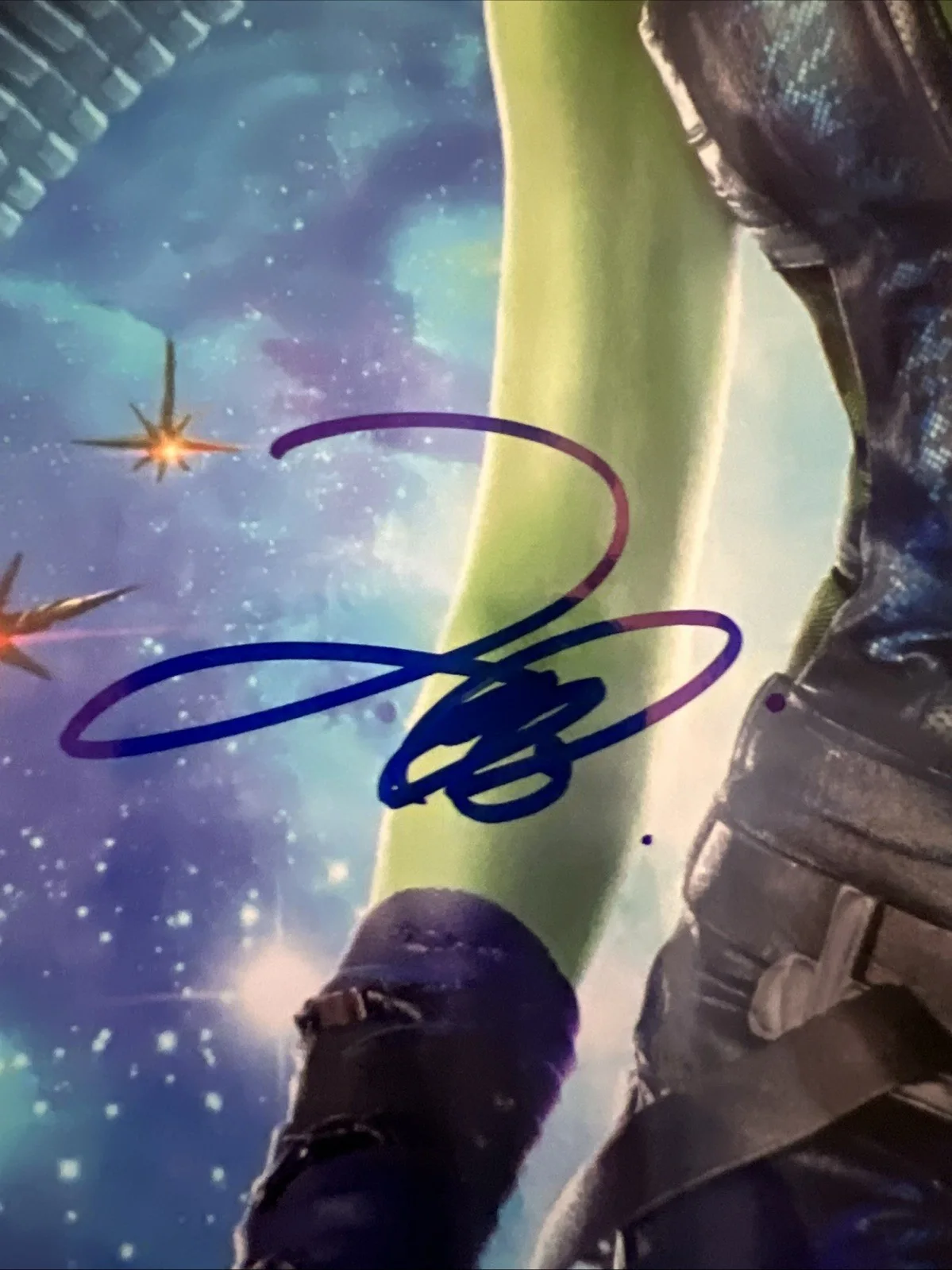 ZOE SALDANǍ — Zoe Saldana Signed 8x10 Photo as Gamora Guardians of Galaxy. C O A, изображение 2