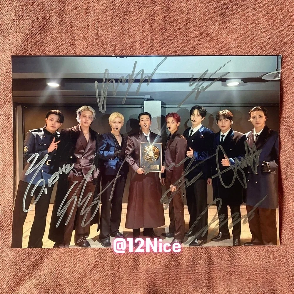ATEEZ Group Autographed Photo Golden Hour Part4 4*6 K-POP Collection 2026B, изображение 2
