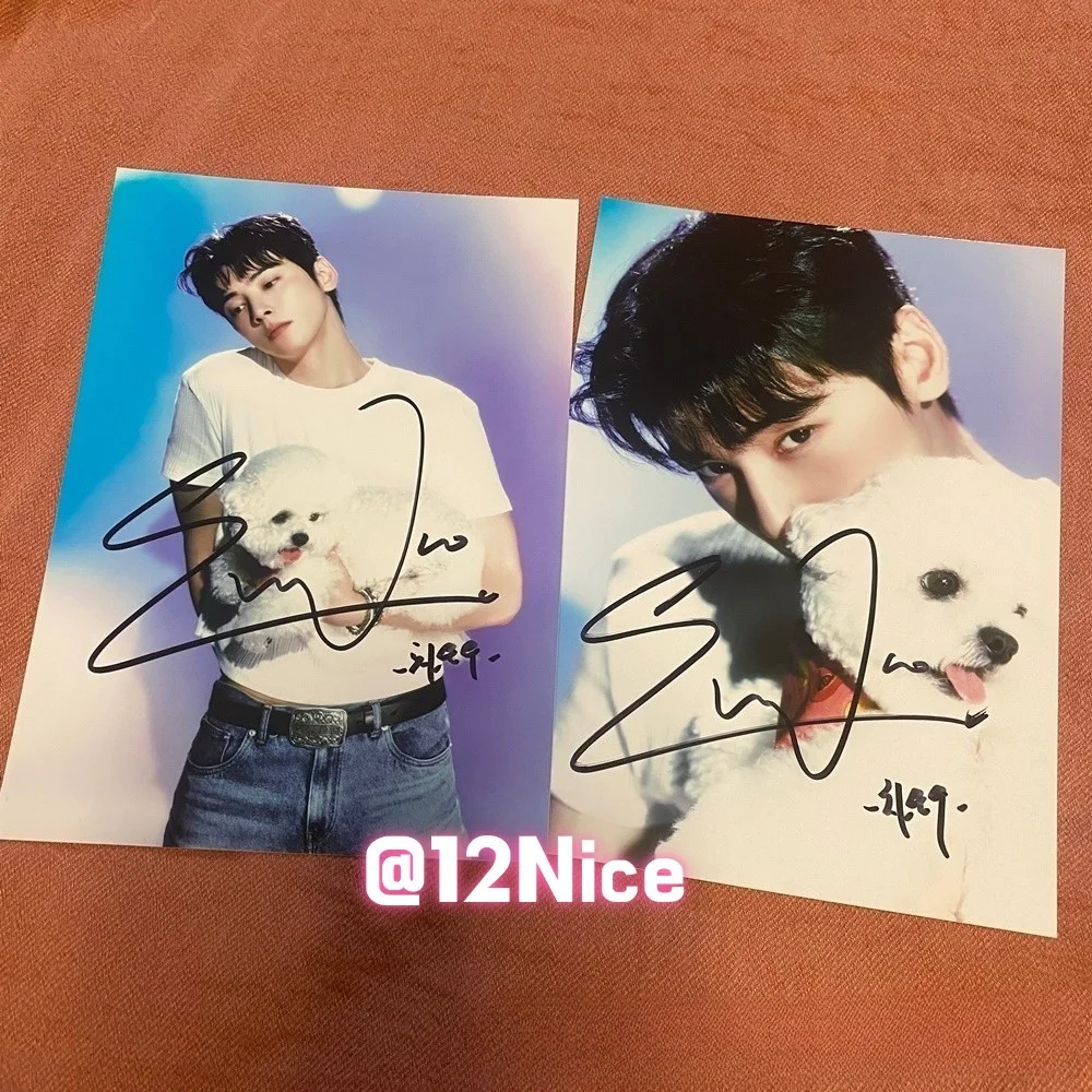 ASTRO Cha EunWoo Autographed Photo ELSE 4*6 Autographs Collectibles 2026C, изображение 2
