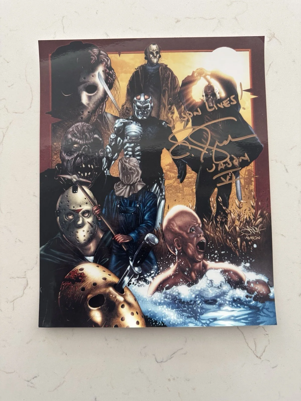 C.J. Graham Signed 8x10 Photo Jason Lives Friday The 13th, image 2