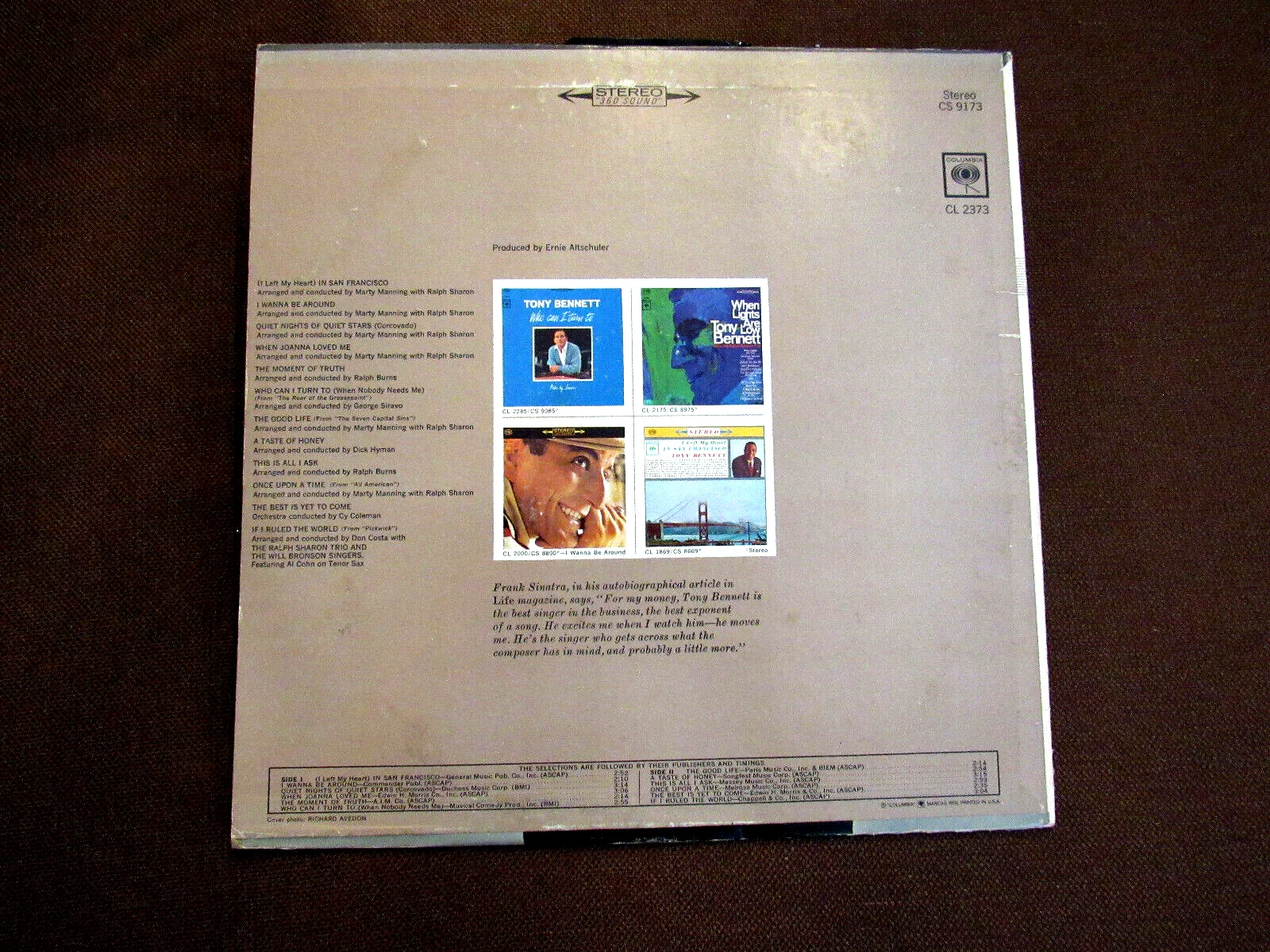 TONY BENNETT SINGER ENTERTAINER SIGNED AUTO VINTAGE GREATEST HITS III ALBUM PSA, image 5